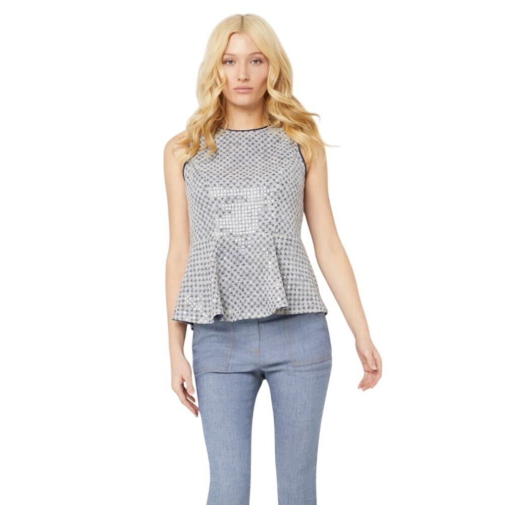 Etcetera The Starlight Sequin Peplum Top Size 4 / Small NWT